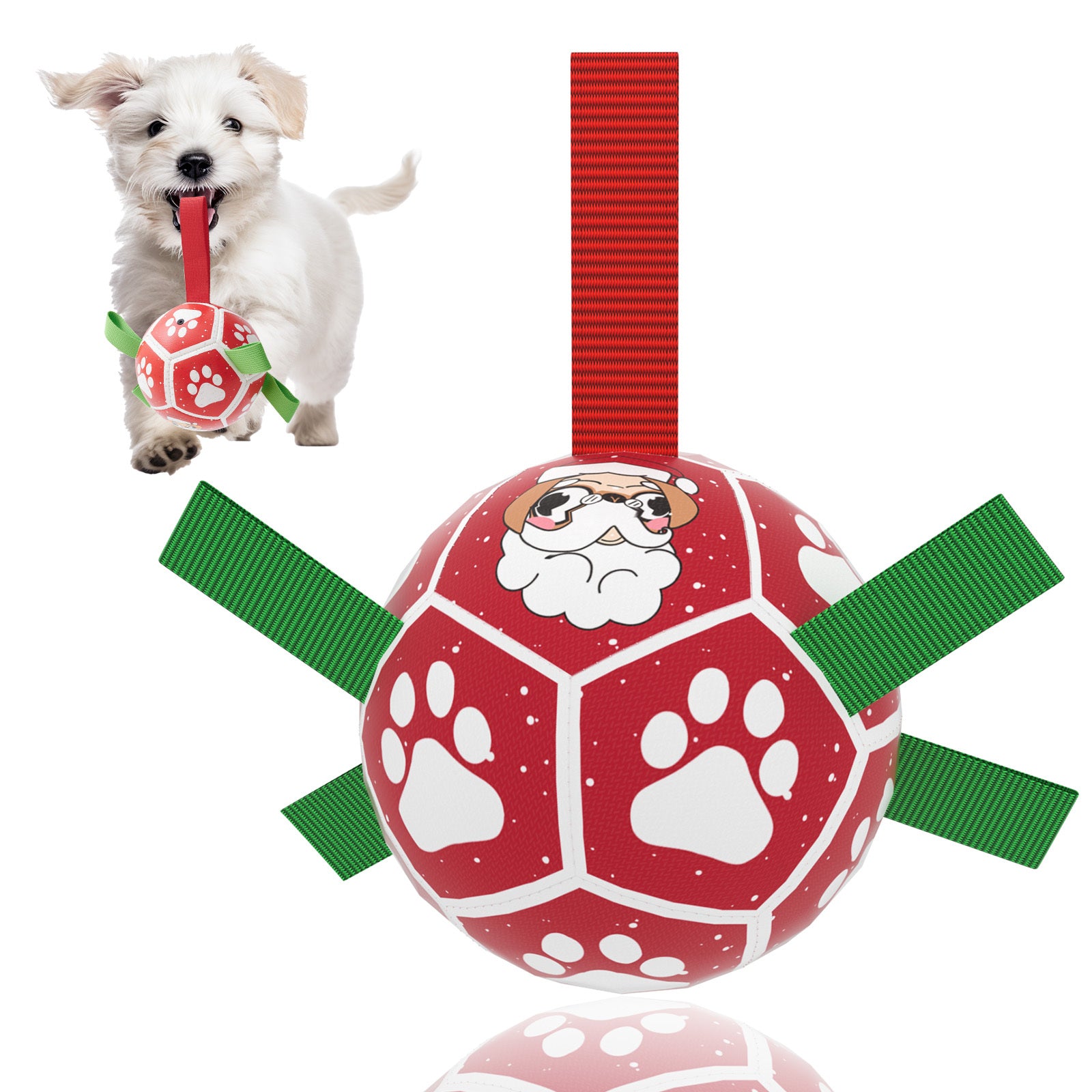 Dog Soccer Ball with Straps – Indoor & Outdoor Toy - Snoopy Doo