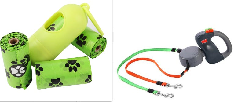 Retractable Dual Pet Dog Walking Leash - Snoopy Doo