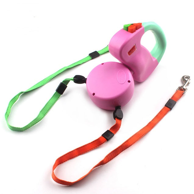 Retractable Dual Pet Dog Walking Leash - Snoopy Doo