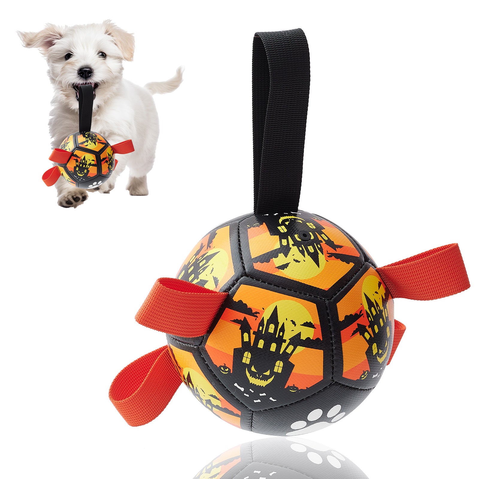 Dog Soccer Ball with Straps – Indoor & Outdoor Toy - Snoopy Doo